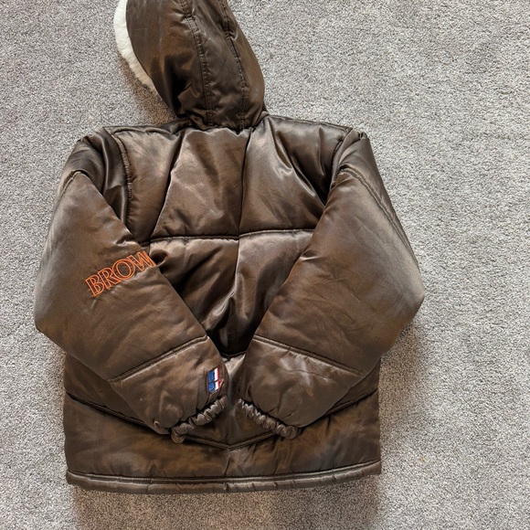 Brown NFL Puffer Jacket with Logo youth size XL - Picture 6 of 10